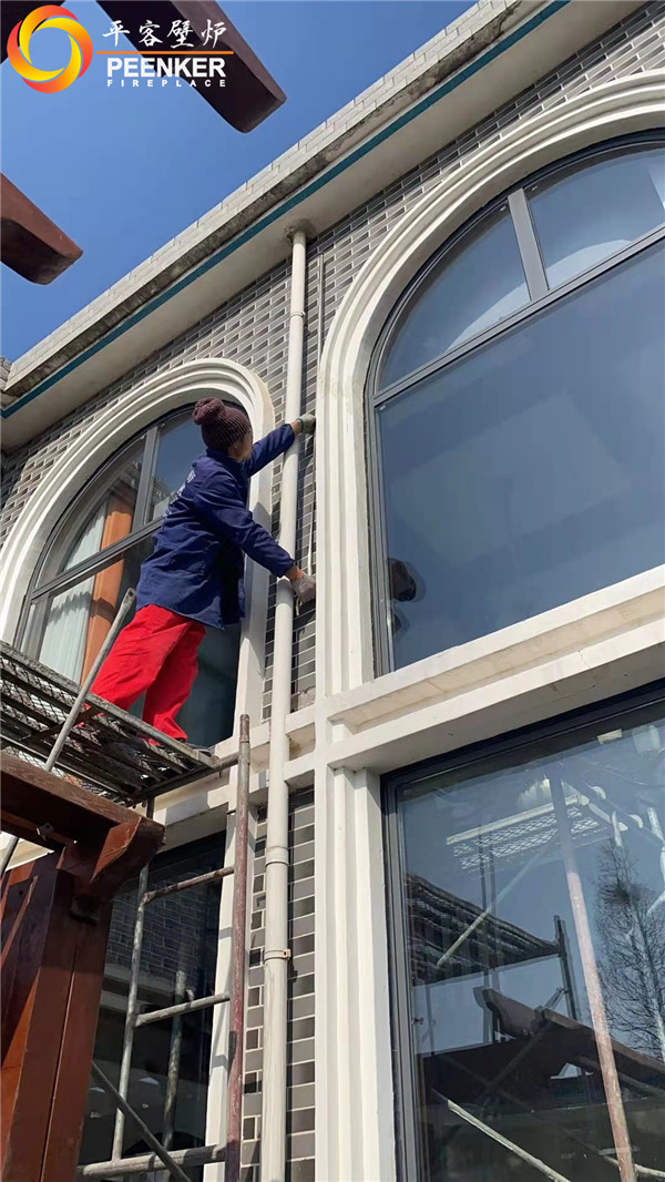 鹽城東臺丹麥Aduro A9真火壁爐安裝.jpg