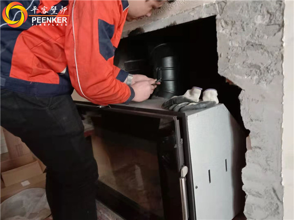 南京邊城別墅丹麥morso嵌入式壁爐S80-90安裝.jpg