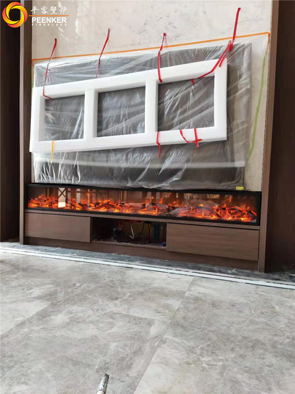 南京象山墅院別墅仿真電子壁爐安裝.jpg