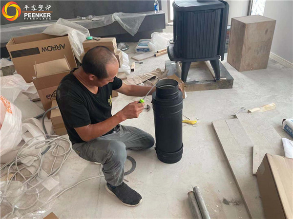 上海朱家角別墅丹麥真火壁爐Morso 3640安裝.jpg