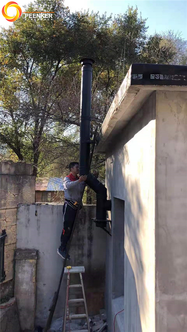 鞍山自建房丹麥morso 2110真火壁爐安裝.jpg