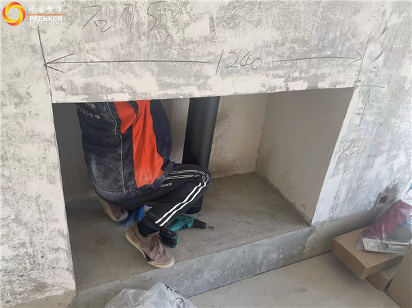 鎮(zhèn)江紫金七號別墅英國Northfire NF85壁爐安裝.jpg