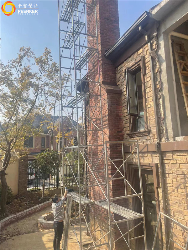 鎮(zhèn)江紫金七號別墅英國Northfire NF85壁爐安裝.jpg