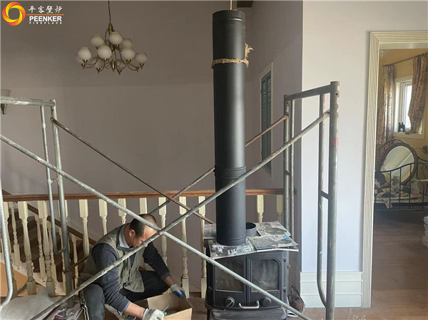 鎮(zhèn)江邊城別墅丹麥morso 2110獨立火爐安裝.jpg