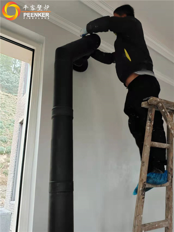 杭州南岸花城丹麥Morso 3640壁爐安裝.jpg
