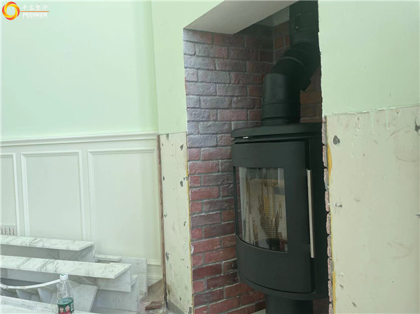 上海松江區(qū)別墅丹麥Morso 6848獨立火爐安裝.jpg