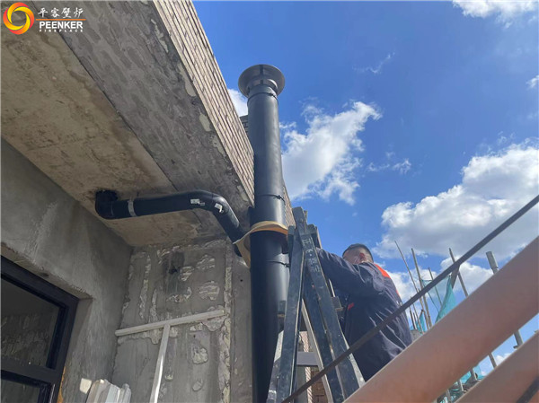 上海風(fēng)荷麗景別墅丹麥壁爐Morso S101-11安裝.jpg