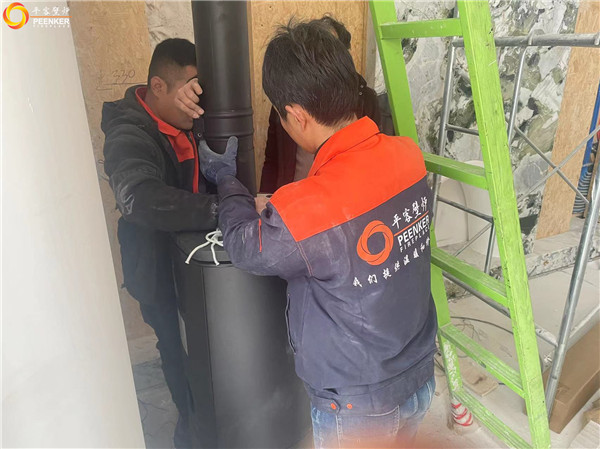 鎮(zhèn)江江南岸別墅丹麥進口壁爐Morso 8893安裝.jpg