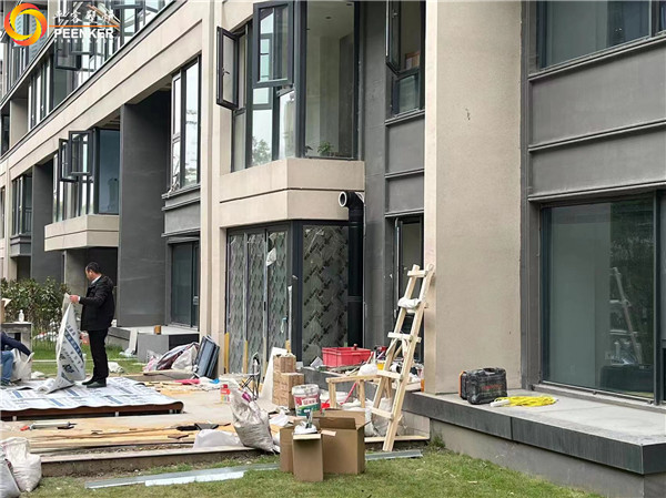 上海映虹橋別墅丹麥morso 6848獨立火爐安裝.jpg