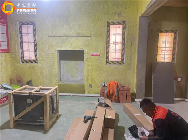 南京臥龍湖別墅丹麥進口壁爐Aduro A5安裝.jpg