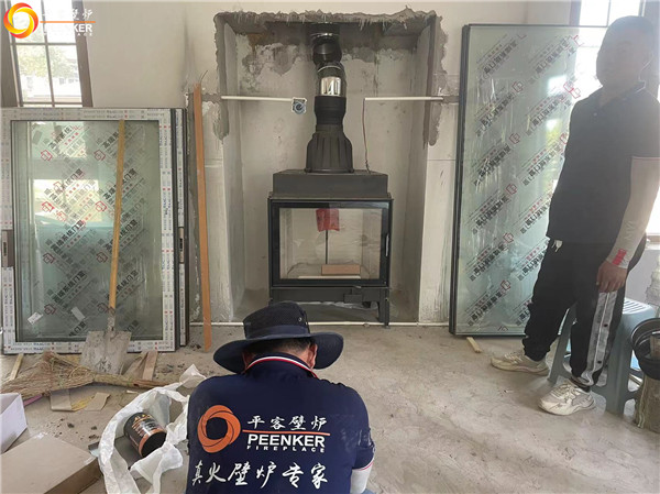 平客壁爐南京山河水別墅丹麥Morso嵌入壁爐S101-11安裝.jpg