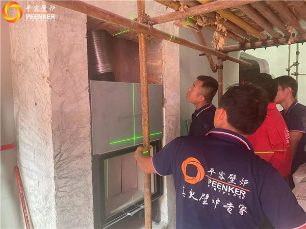 平客壁爐上海圣塔路斯別墅進口壁爐丹麥Morso S101-12安裝.jpg