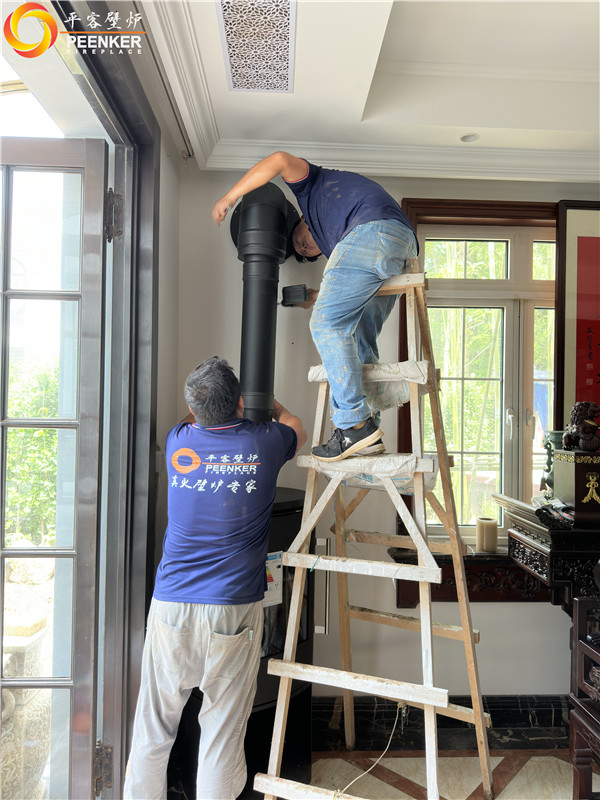 平客壁爐 | 上海金色維也納別墅丹麥進口壁爐Morso8892安裝.jpg