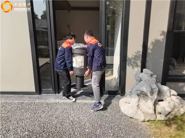 平客壁爐蘇州本色美術(shù)館丹麥Morso 6848鑄鐵火爐安裝.jpg