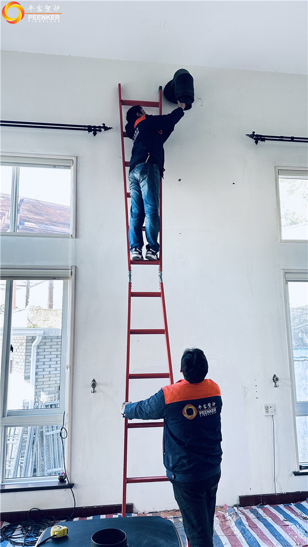 平客壁爐 | 杭州臨安別墅丹麥Morso3640對(duì)流型火爐安裝.jpg