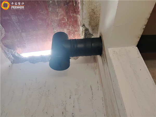 上海別墅天井地下室丹麥Aduro A15壁爐安裝.jpg