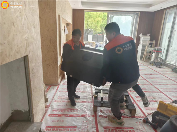 揚州錦苑北區(qū)別墅丹麥真火壁爐Morso 5660安裝.jpg