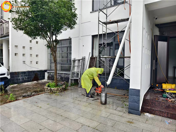 黃山北麓人家丹麥Aduro A17進(jìn)口壁爐安裝.jpg