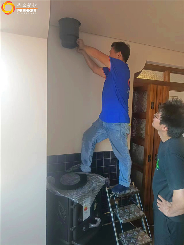 平客壁爐 | 上海永靈小區(qū)丹麥morso 2140鑄鐵火爐安裝.jpg