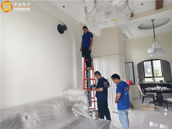 鞍山鳴月苑別墅丹麥Aduro A9.1進(jìn)口壁爐安裝.jpg