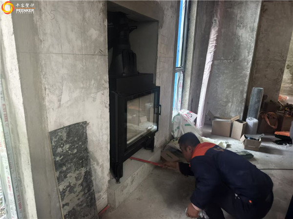 平客壁爐 | 上海海天花園別墅丹麥Morso嵌入壁爐S101-11安裝.jpg