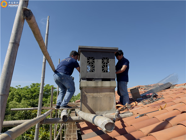 上海攬海國際高爾夫別墅丹麥Aduro A15壁爐安裝.jpg