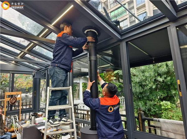 平客壁爐南京碧桂園別墅丹麥Aduro A17獨(dú)立火爐安裝.jpg