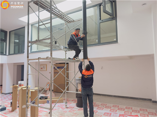 平客壁爐東營海欣盈園地下室丹麥Morso 7943火爐安裝.jpg