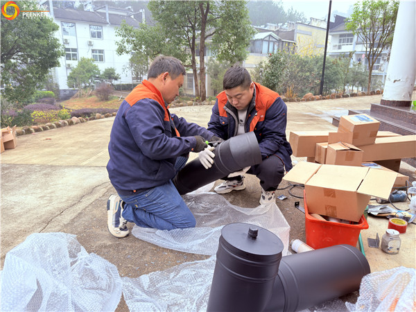 黃山北麓山莊別墅丹麥Aduro A17壁爐安裝.jpg