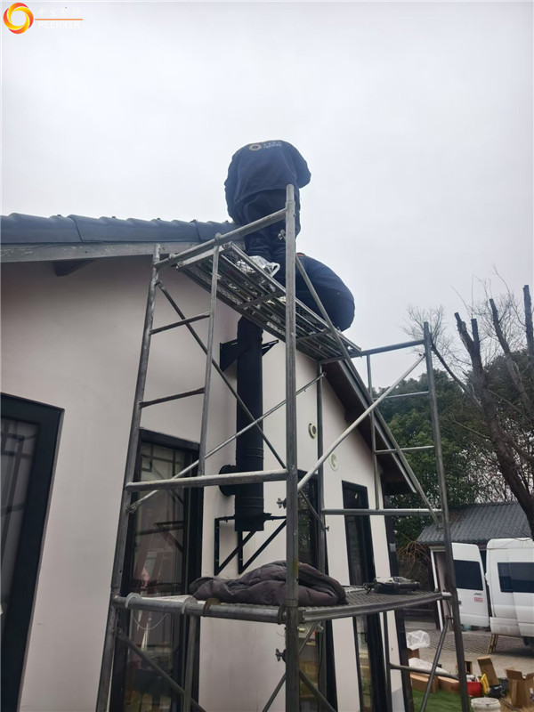 南京南山湖別墅丹麥Morso 2110鑄鐵壁爐安裝.jpg