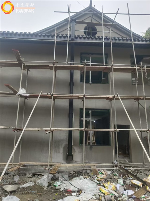 常德石門自建別墅丹麥Morso 3640鑄鐵火爐安裝.jpg