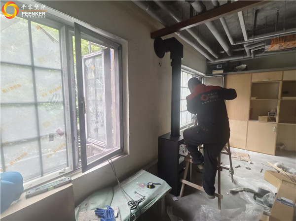 南京智康路臨街商鋪丹麥Aduro A14壁爐安裝.jpg