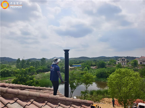 馬鞍山海信濮塘別墅丹麥Morso 8893壁爐煙囪安裝.jpg