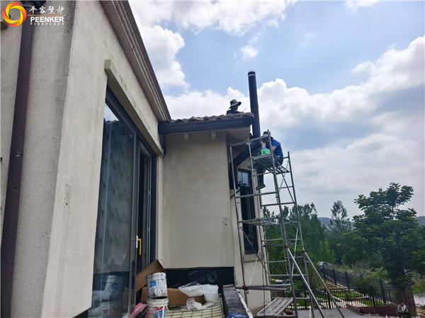 馬鞍山海信濮塘別墅丹麥Morso 8893壁爐煙囪安裝.jpg