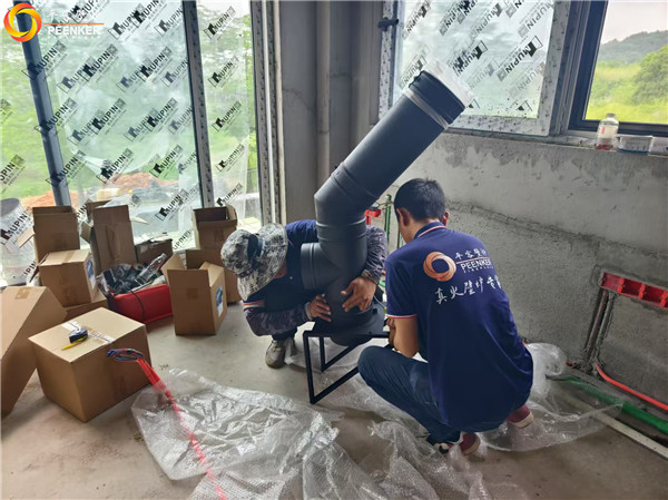 馬鞍山海信濮塘別墅丹麥Morso 8893壁爐煙囪安裝.jpg