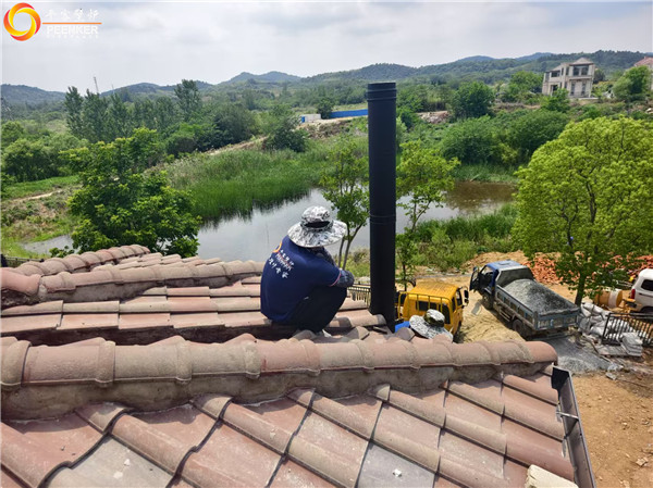 馬鞍山海信濮塘別墅丹麥Morso 8893壁爐煙囪安裝.jpg