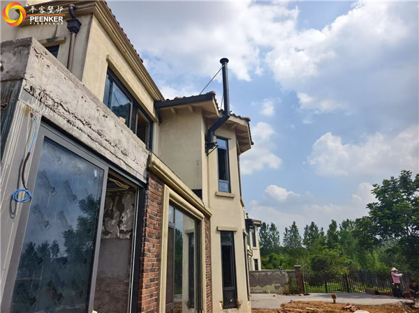 馬鞍山海信濮塘別墅丹麥Morso 8893壁爐煙囪安裝.jpg