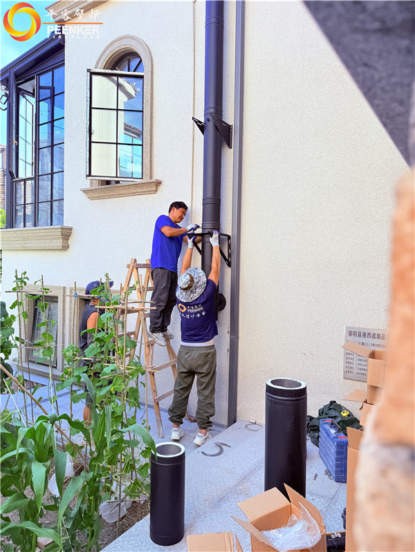 上海蘭喬別墅丹麥Morso 3640鑄鐵火爐安裝.jpg