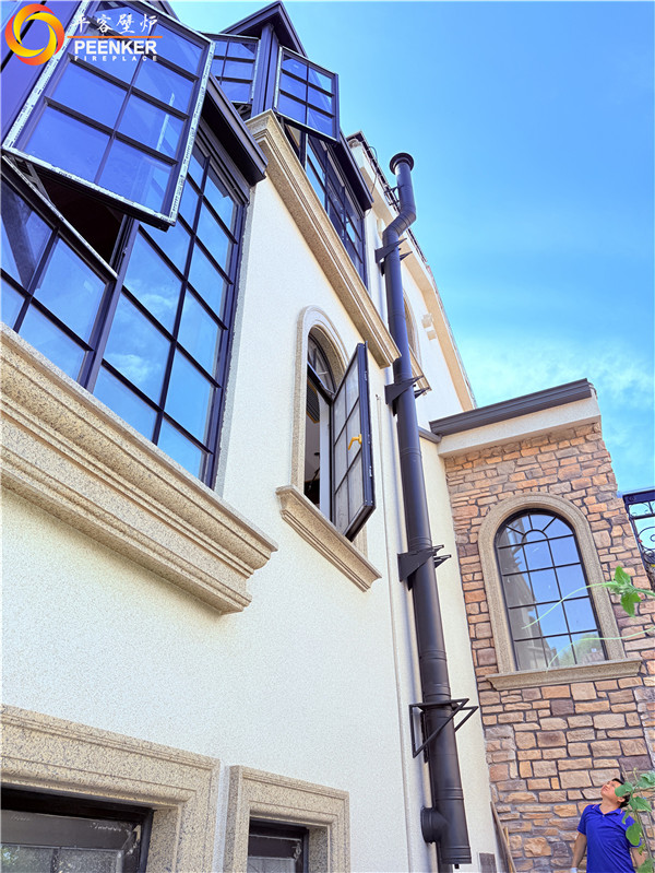 上海蘭喬別墅丹麥Morso 3640鑄鐵火爐安裝.jpg