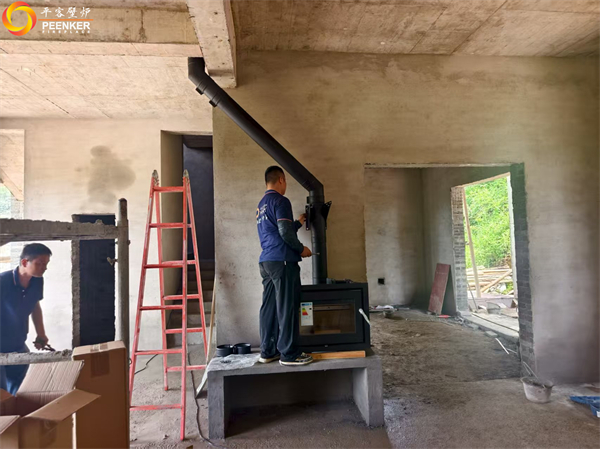 池州九華山自建別墅丹麥Morso 5660壁爐安裝.jpg