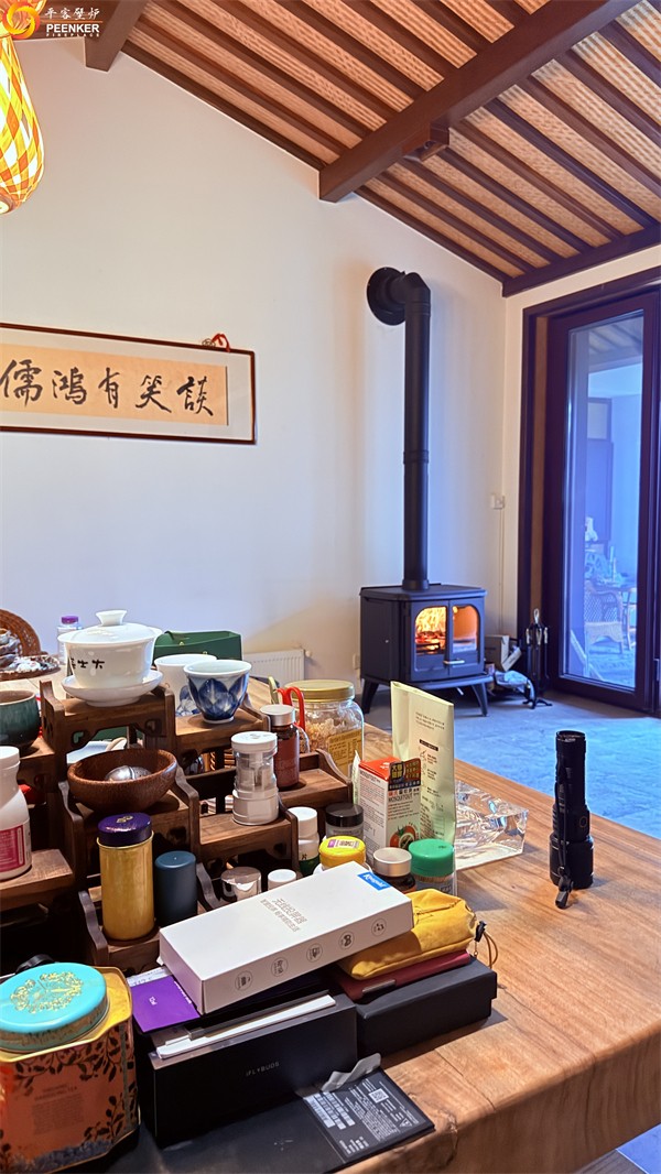 鎮(zhèn)江自建別墅茶室丹麥Morso 3640壁爐安裝.jpg