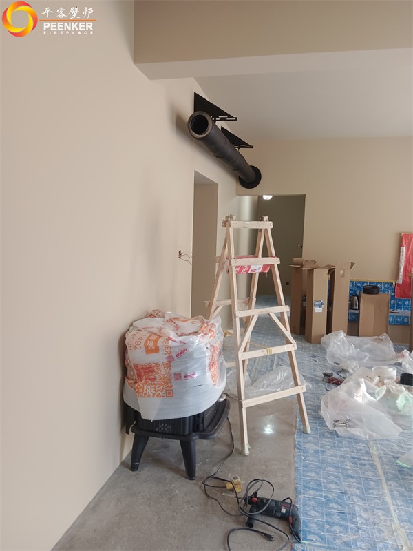 石家莊金華寺森林公園丹麥Morso 3640壁爐安裝.jpg