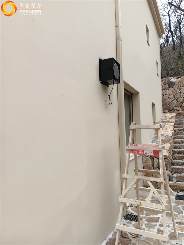 石家莊金華寺森林公園丹麥Morso 3640壁爐安裝.jpg