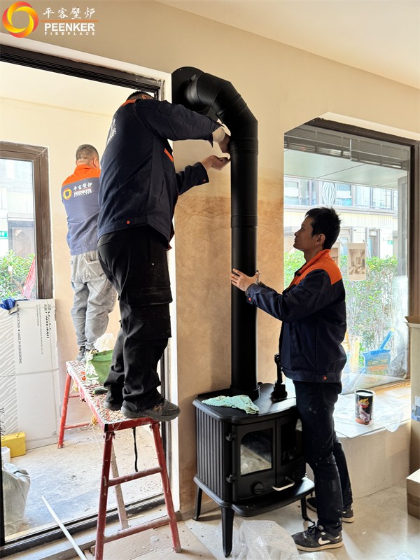 上海佘山望別墅丹麥Morso 2110鑄鐵火爐安裝.jpg