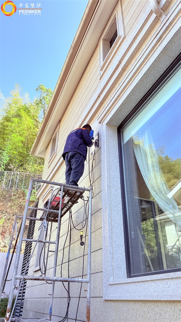 寧波湖山一品別墅丹麥Morso 6848壁爐安裝.jpg